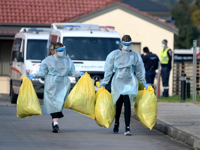 Waste is removed by staff. Picture: Andrew Henshaw