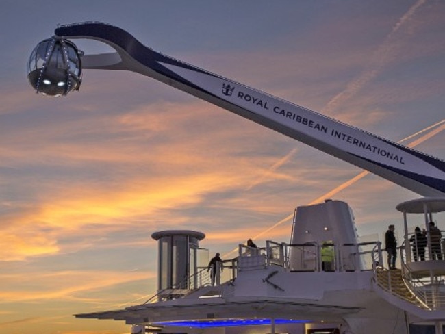 North Star lifts passengers 91 metres above sea level to offer stunning views of the ocean and ship.