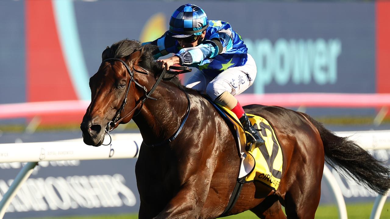 Circle Of Fire and Andrea Atzeni win the Group 1 Sydney Cup. Picture Getty Images