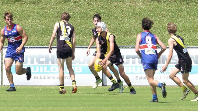 Hermit Park Tigers junior Aussie rules star Patrick Forbes. Picture: John Zohn.