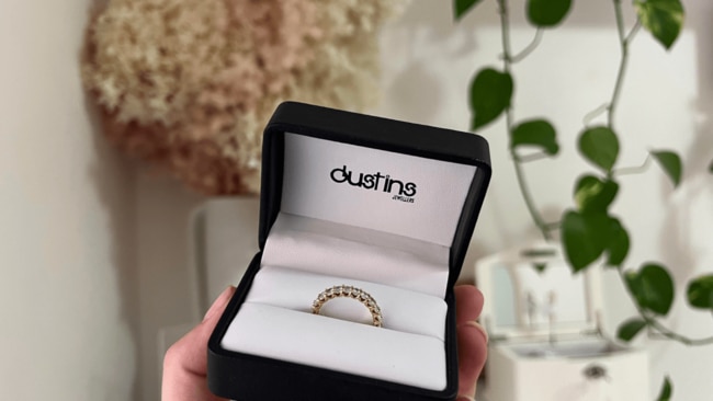 This new mum was gobsmacked when her hubby gifted her a 1.2 carat diamond ring Source: Supplied