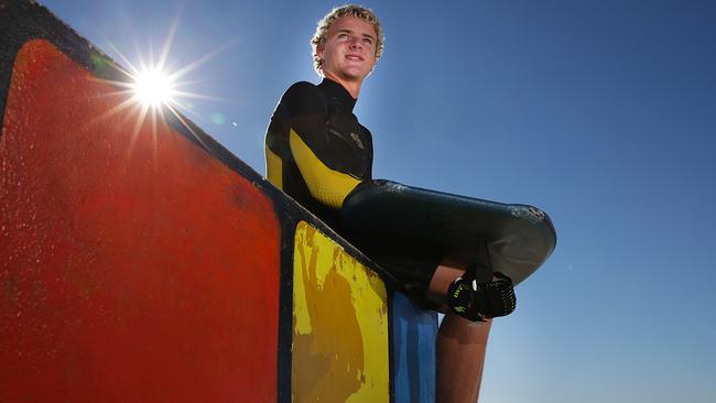 16 year old Liam Lucas is the reigning Australian Junior Men’s Bodyboarding Champion. Picture: Danny Aarons.