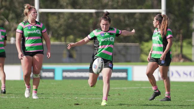 DREAM REALISED: Sarah Field debuted for South Sydney in the Harvey Norman NSW Premiership at the weekend. Picture: South Sydney Rabbitohs