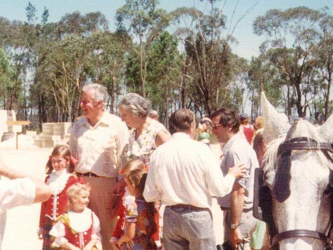 Gough and Margaret Whitlam at the opening of Old Sydney Town, 1975. Picture: Picture: Supplied