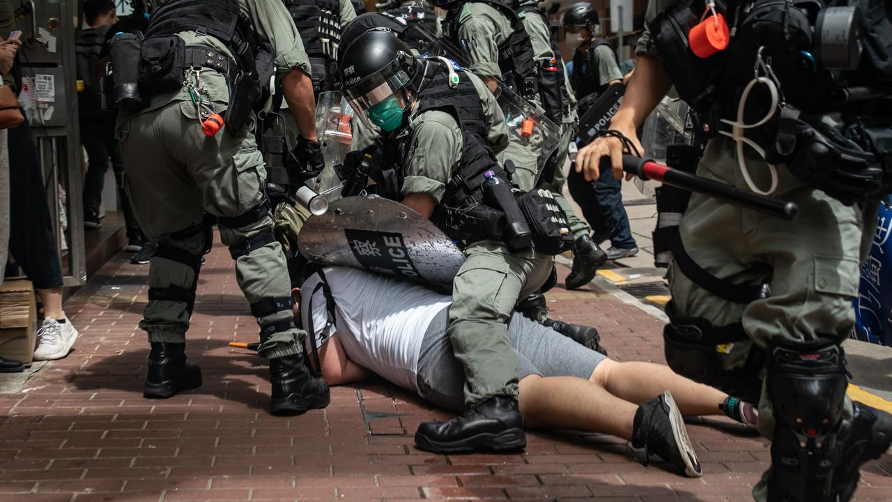 Police said they arrested 370 people during the demonstrations on Wednesday. Picture: Anthony Kwan/Getty Images