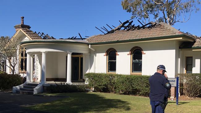 Awaba House, Booragul, Lake Macquarie destroyed by fire. Pic Amy Ziniak.