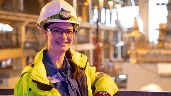 Emily Taylor, Babcock mechanical engineering apprentice, Devonport shipyard, Plymouth, England. Picture: Supplied