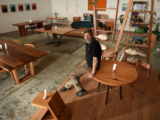 PRESTON furniture store YARD creates furniture from reclaimed timber, including timber salvaged from the Jam Factory, AMCOR and Don Smallgoods Altona factory. Picture: David Smith