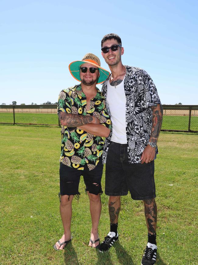 Nathan and Paul attend the 2024 Echuca Cup races Picture: Brendan Beckett