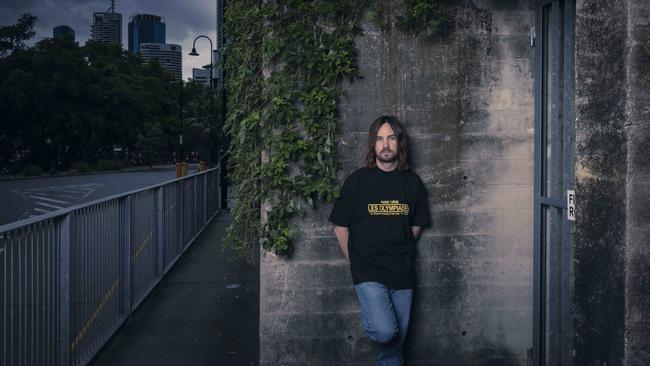 Kevin Parker, aka Tame Impala, in Brisbane on Monday ahead of the start of a national tour. Picture: Glenn Hunt