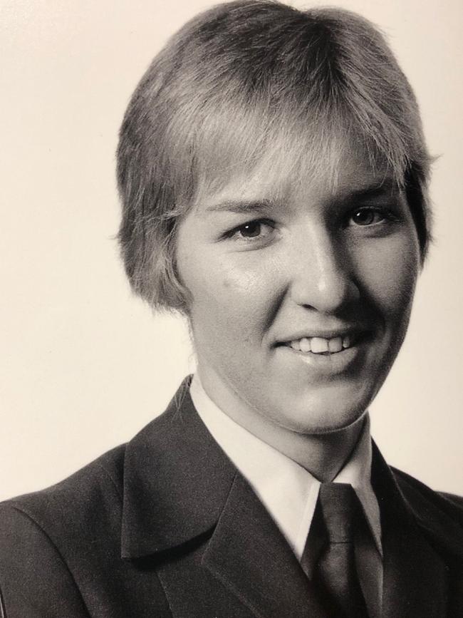 Katarina Carroll’s police graduation photo 1983.