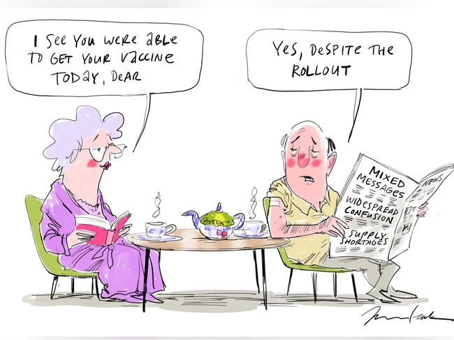 Johannes Leak Commentary Cartoon for 01-07-2021Version: Commentary Cartoon  (1024x768 - Aspect ratio preserved, Canvas added)COPYRIGHT: The Australian's artists each have different copyright agreements in place regarding re-use of their work in other publications.Please seek advice from the artists themselves or the Managing Editor of The Australian regarding re-use.