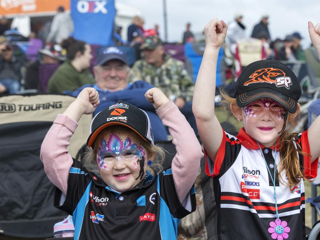 Lily Best 4 and Ella Best 5 of Launceston at Symmons Plains. PICTURE CHRIS KIDD