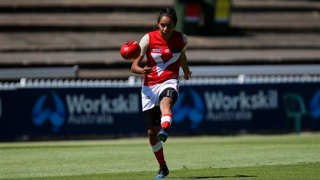 Maggie Varcoe pictured while playing for North Adelaide. Picture: NAFC