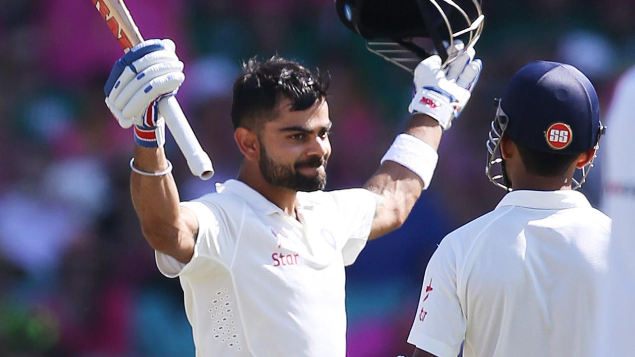 India's Virat Kohli scored four centuries in four Tests in Australia in 2014-15.