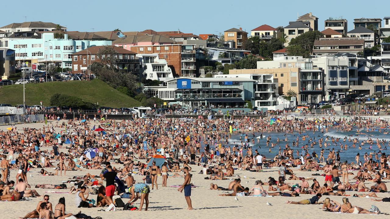 People flocked to Bondi Beach on Friday despite the threat of coronavirus. Picture: AAP/John Fotiadis