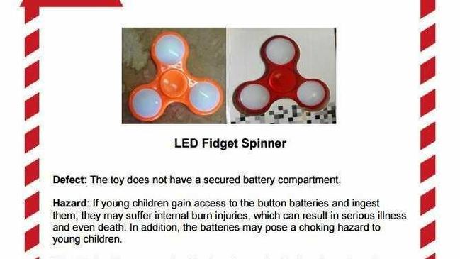 This LED Fidget Spinner has been recalled. Picture: Contributed