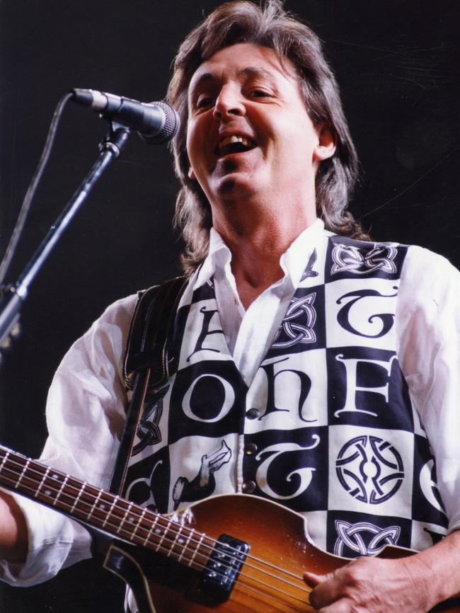 Paul McCartney playing Adelaide in 1993. Picture: Supplied