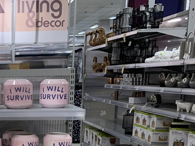 Kmart empty shelves. Picture Benedict brook