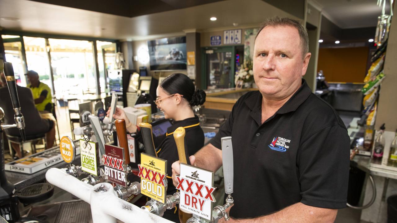 Publican Darren Carter at the Torquay Hotel. Mr Carter has made the tough decision to close earlier to try and avoid violence at his business. Picture: Lachie Millard.