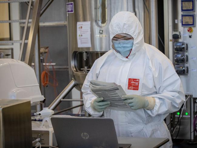 The first batch of the AstraZeneca vaccine produced by Australia’s CSL is on track to be ready by Christmas. Picture: Getty