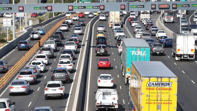 Increased congestion is among the reasons Melbourne drivers are changing their habits. Picture: David Caird