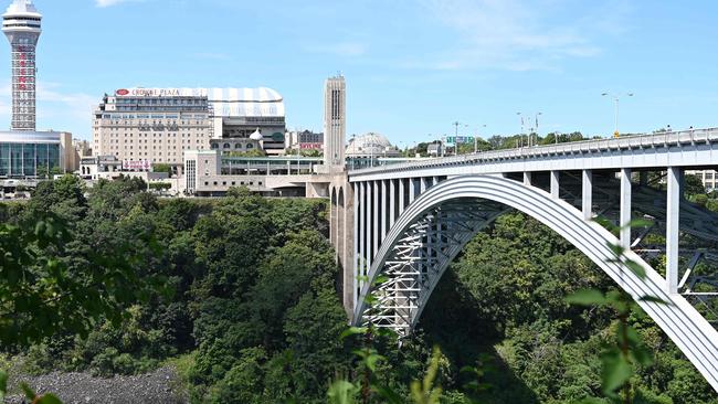 The Rainbow Bridge at Niagara Falls is one of the busiest crossings from Canada into the US. Picture: Daniel SLIM / AFP