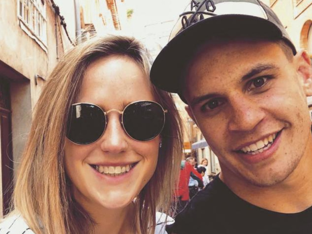 Ellyse Perry and husband Matt Toomua, from Perry's book Perspective