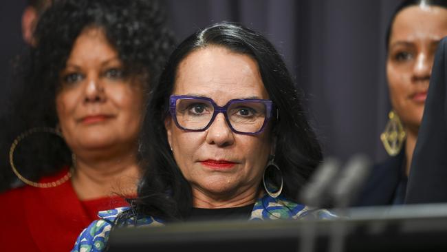 Linda Burney alongside members of the Referendum Working Group. Picture: NCA NewsWire / Martin Ollman