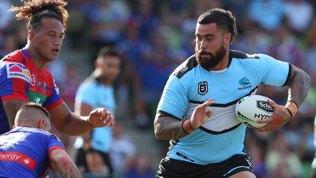 The big Sharks prop is raring to go again. Image: Tony Feder/Getty Images.