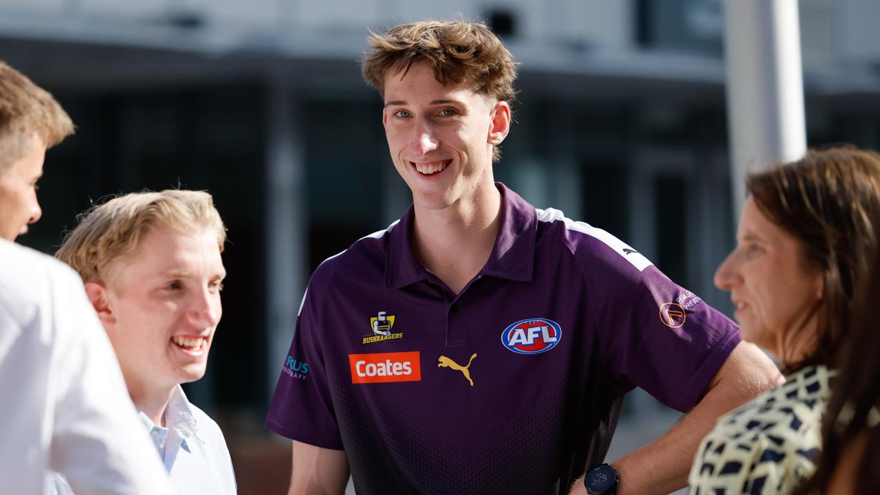 Jack Whitlock had to wait until night two to hear his name called out. Picture: Dylan Burns/AFL Photos via Getty Images