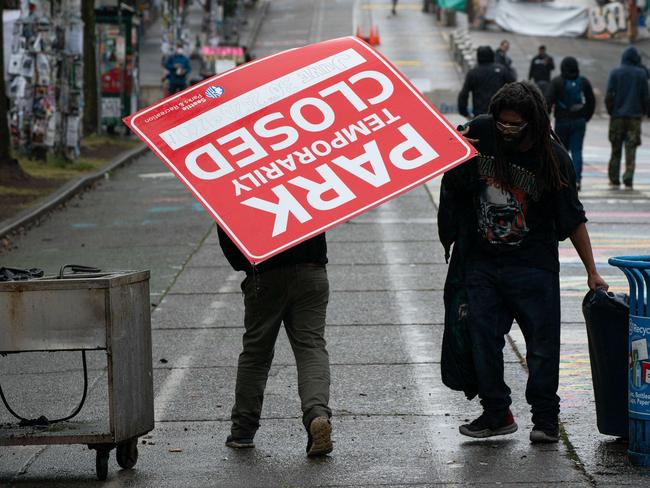 The cop-free Seattle CHOP zone. Picture: AFP