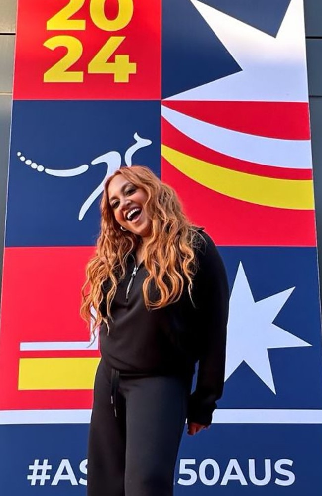 Australian singer, Jessica Mauboy took to Instagram after performing at ASEAN in 2024. Picture: Instagram