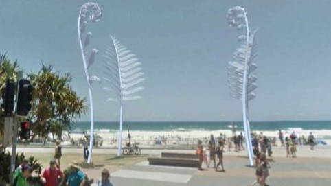 The silver ferns art work originally planned for Surfers Paradise.