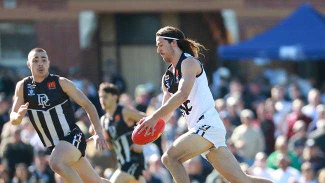 North Ballarat’s Isaac Carey in action during last year’s grand final, which was held at City Oval. Picture: Hamish Blair