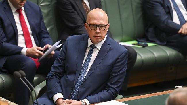 CANBERRA, AUSTRALIA, Newswire Photos. MAY 25, 2023: Leader of the Opposition Peter Dutton  during Question Time at Parliament House in Canberra. Picture: NCA NewsWire / Martin Ollman