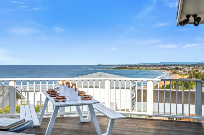 The Ocean View Oasis features stunning views off the Illawarra. Picture: Airbnb