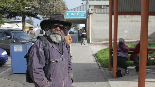 Kenny Ingomar is opposed to the cashless welfare card in Ceduna. Picture: Andrew Brooks