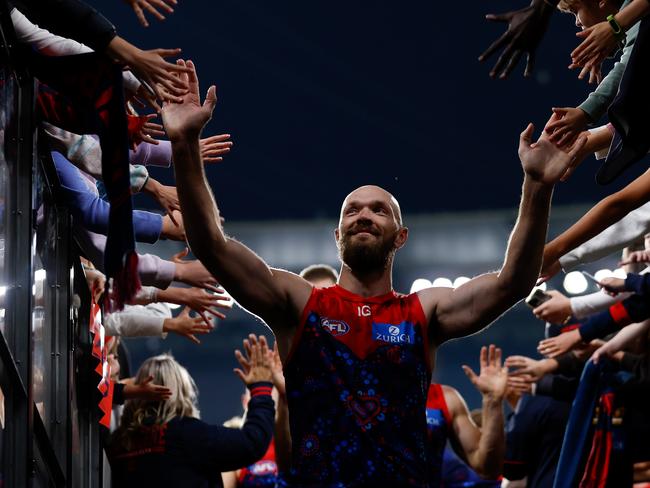 Max Gawn of the Demons celebrates