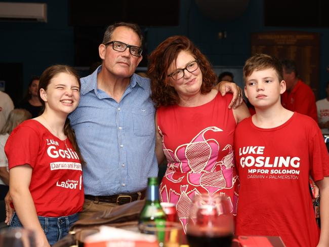 Luke Gosling arrives at Territory Labor's headquarters in Darwin, the PINT Club, after his party's win in the Australian election. Picture: Pema Tamang Pakhrin