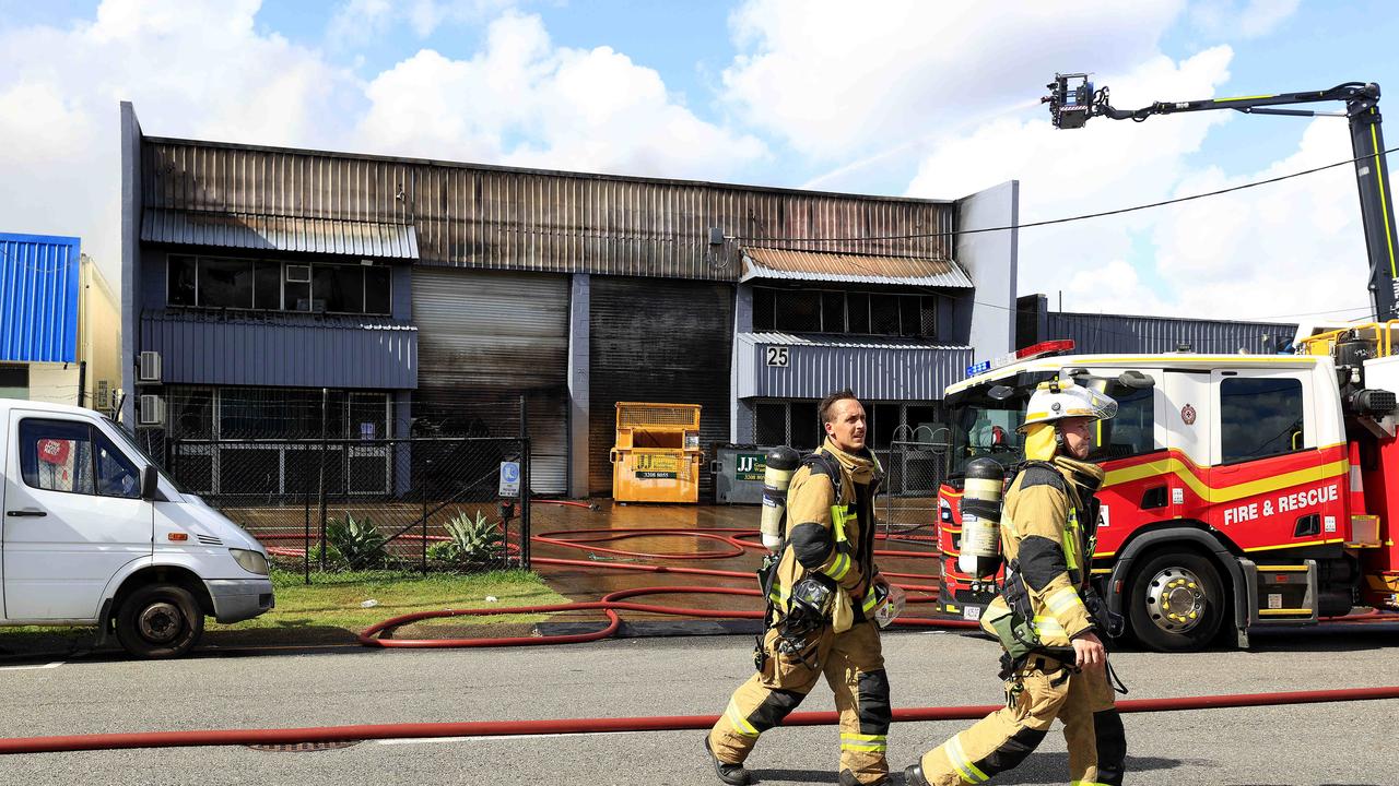 Industrial commercial building fire on Chetwynd Street at Loganholme ...