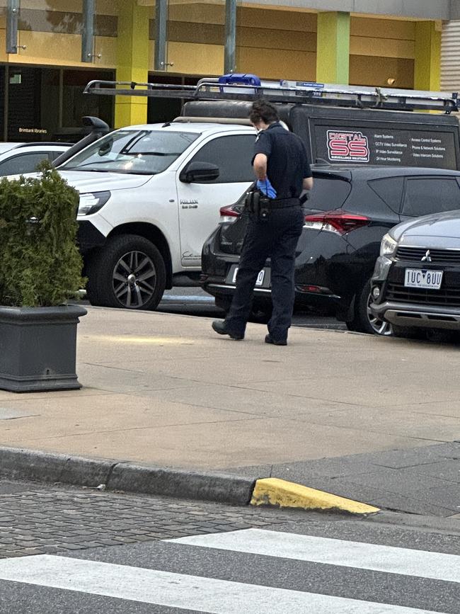 The scene is searched for evidence. Picture: Rebecca Borg.