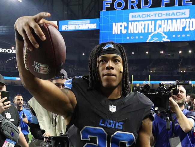 Jahmyr Gibbs’ Detroit Lions locked up the NFC’s #1 seed. Picture: Mike Mulholland/Getty Images