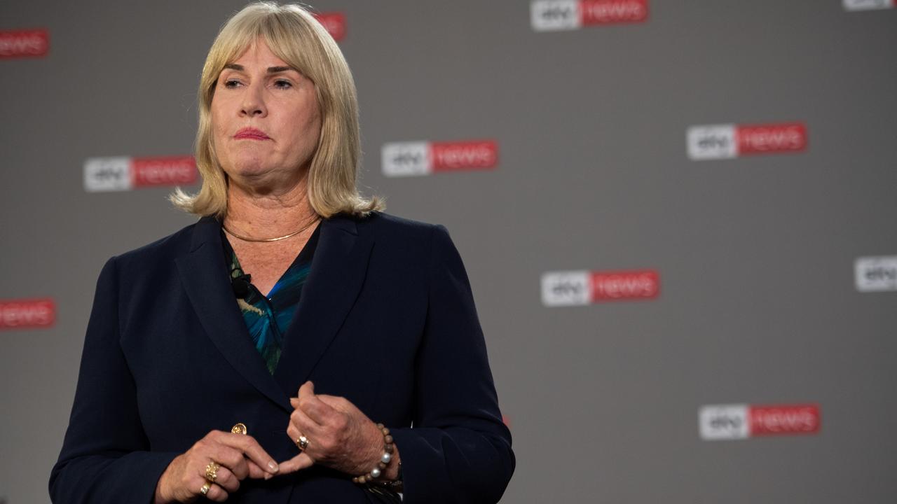 Northern Territory Chief Minister Eva Lawler and Opposition Leader Lia Finocchiaro have met for a final public face-off at the Sky News NT Leaders Debate ahead of the NT general election on August 24, 2024. Picture: Pema Tamang Pakhrin