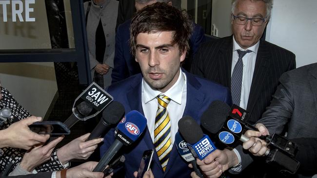 Andrew Gaff delivered a raw, honest and apologetic post-ban statement.
