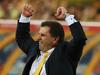 Socceroos coach Ange Postecoglou happy after the 2-1 win over Korea Republic during the Asian Cup Final between Australia and Korea Republic at Stadium Australia, Homebush. Picture: Toby Zerna