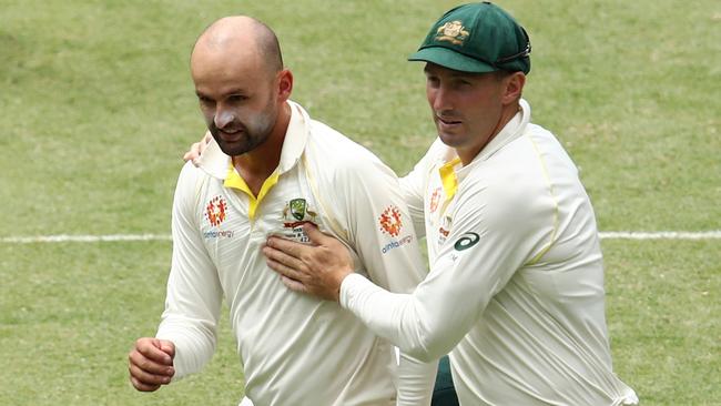 Nathan Lyon took five wickets as Australia bowled India in Perth. Picture: Getty Images