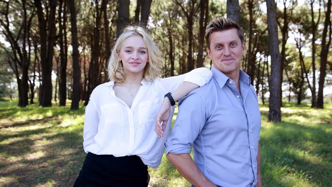 EMBARGOED FOR SUNDAY MARCH8 PAPERS, INCLUDING STE TV COLUMN ASTRA award presenters and former Love My Way co-stars Dan Wyllie and Alex Cook reunite since their famous final scene as father/daughter on the acclaimed Foxtel series. Picture Cameron Richardson EMBARGOED FOR SUNDAY MARCH8 PAPERS, INCLUDING STE TV COLUMN