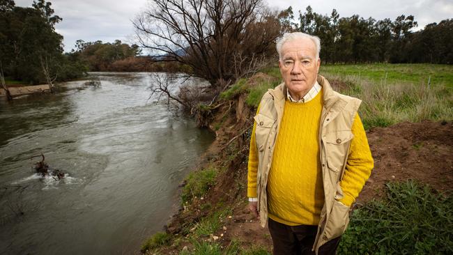 Victorian farmer Rowan Kennedy is bracing for catastrophic flooding he fears will be worse than last year’s devastating floods. Picture: Mark Stewart