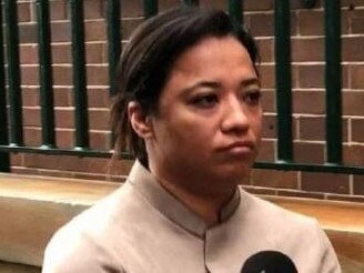 Anita Prajapati, 31, of Dee Why, outside Manly Local Court where she faced a charge of common assault for stuffing a Wet Wipe in the mouth of an elderly dementia patient at an aged care home. Picture: Jim O'Rourke